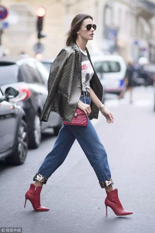 明星穿靴子照片,明星们的时尚靴子穿搭大赏